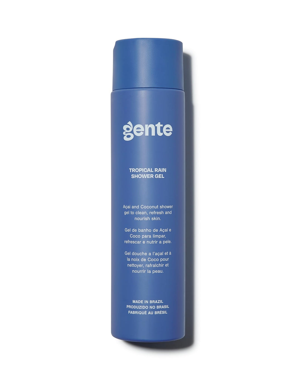 Gente Beauty Tropical Rain Shower Gel, Hydrating Body Wash with Acai & Coconut, Sulfate Free Cleanser for Soft, Smooth Skin, Daily Body Cleanser, 10.5 oz