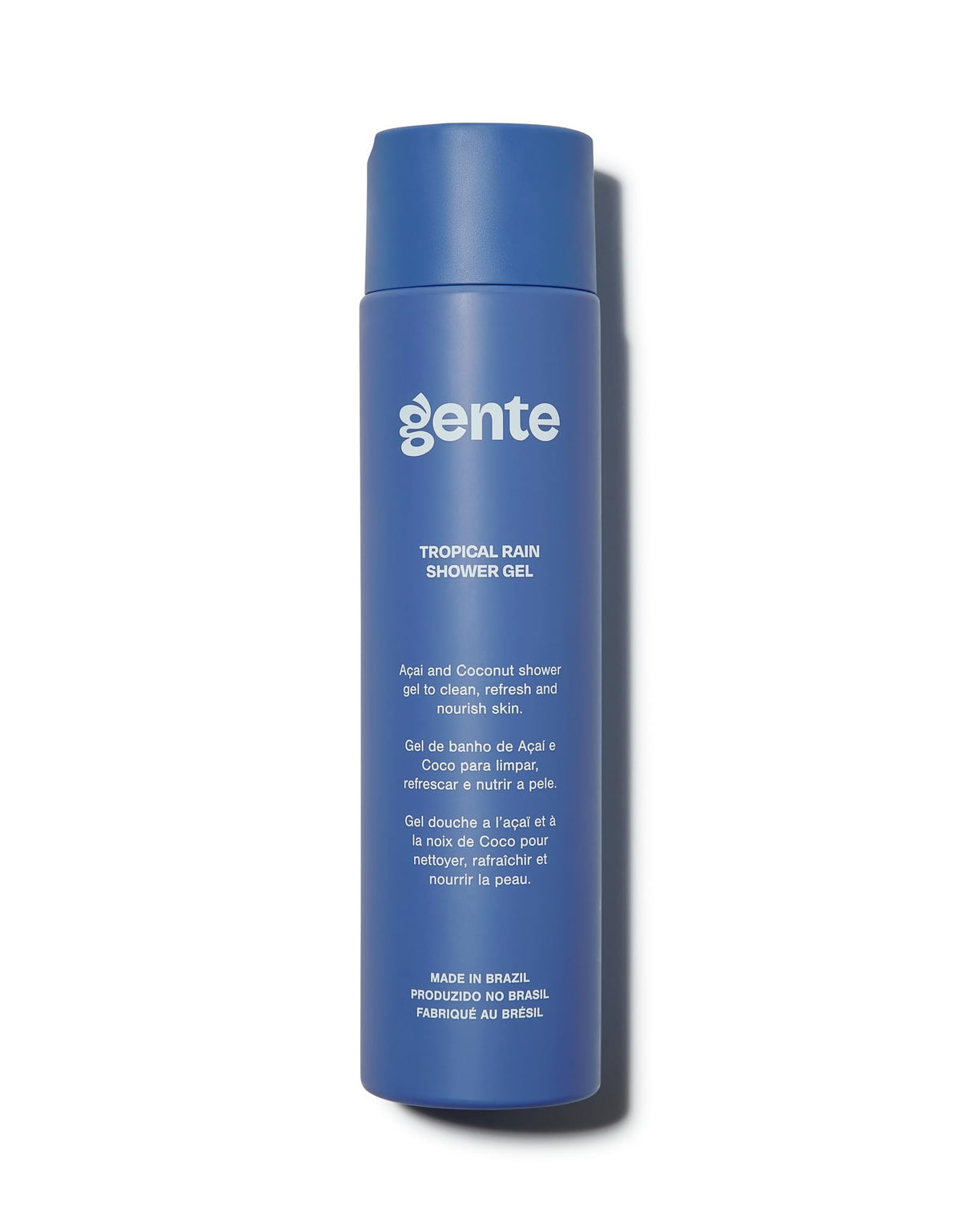 Gente Beauty Tropical Rain Shower Gel, Hydrating Body Wash with Acai & Coconut, Sulfate Free Cleanser for Soft, Smooth Skin, Daily Body Cleanser, 10.5 oz
