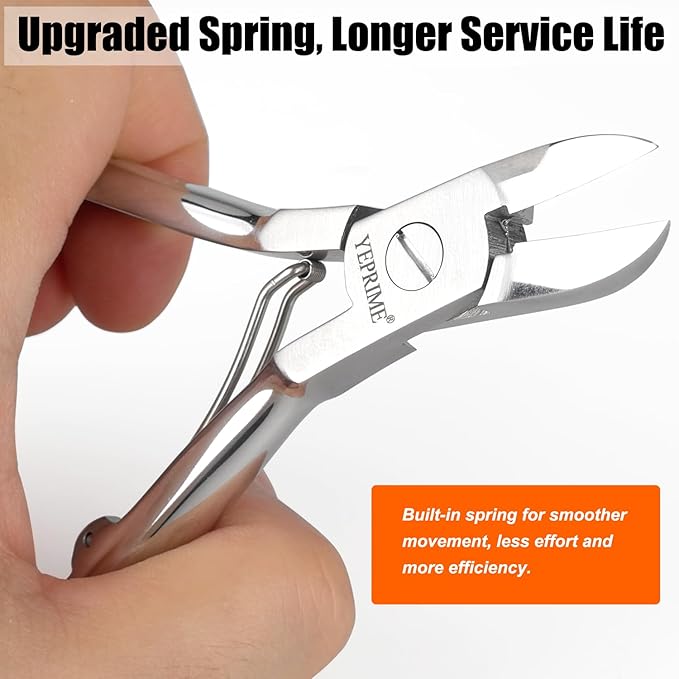 YEPRIME Toenail Clippers for Thick and Ingrown Nails, Curved Blade
