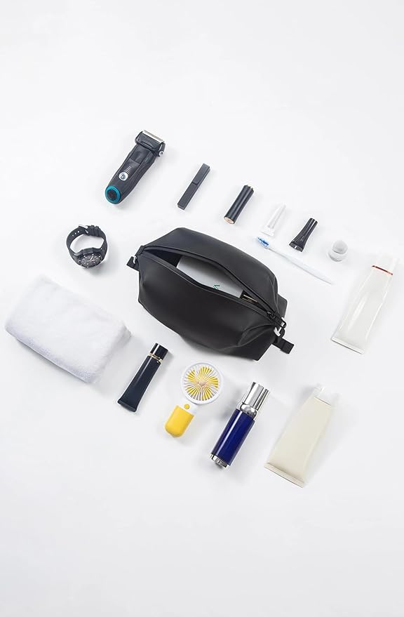Onbagway 6"x9.84" 4.5L Silicone Toiletry Bag, Black