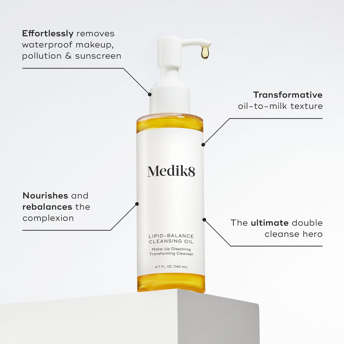 Medik8 Lipid-Balance Cleansing Oil Makeup Dissolving 4.7 oz