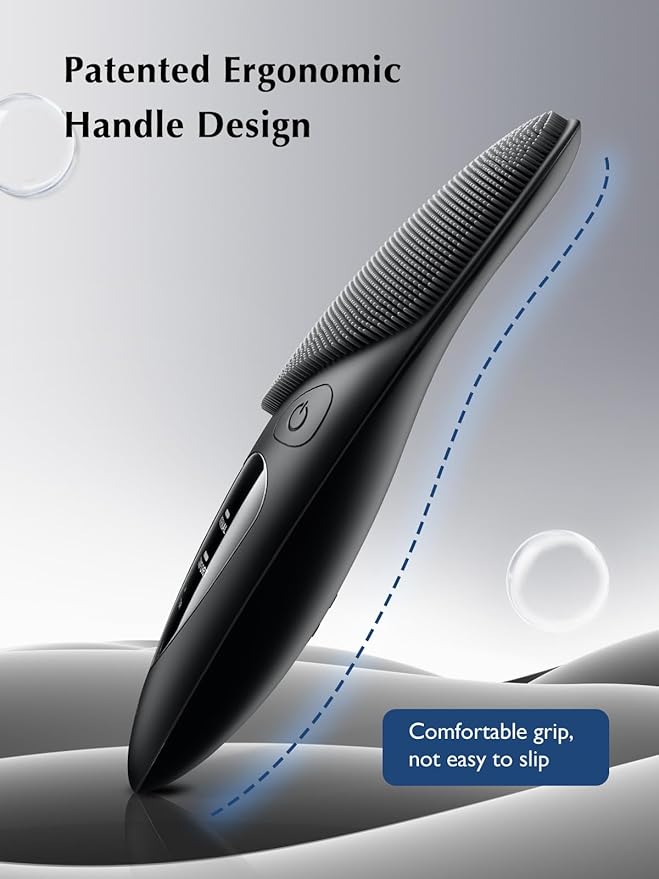 COSLUS JMY05 Silicone Face Scrubber Facial Cleansing Brush, Heat Eye Care