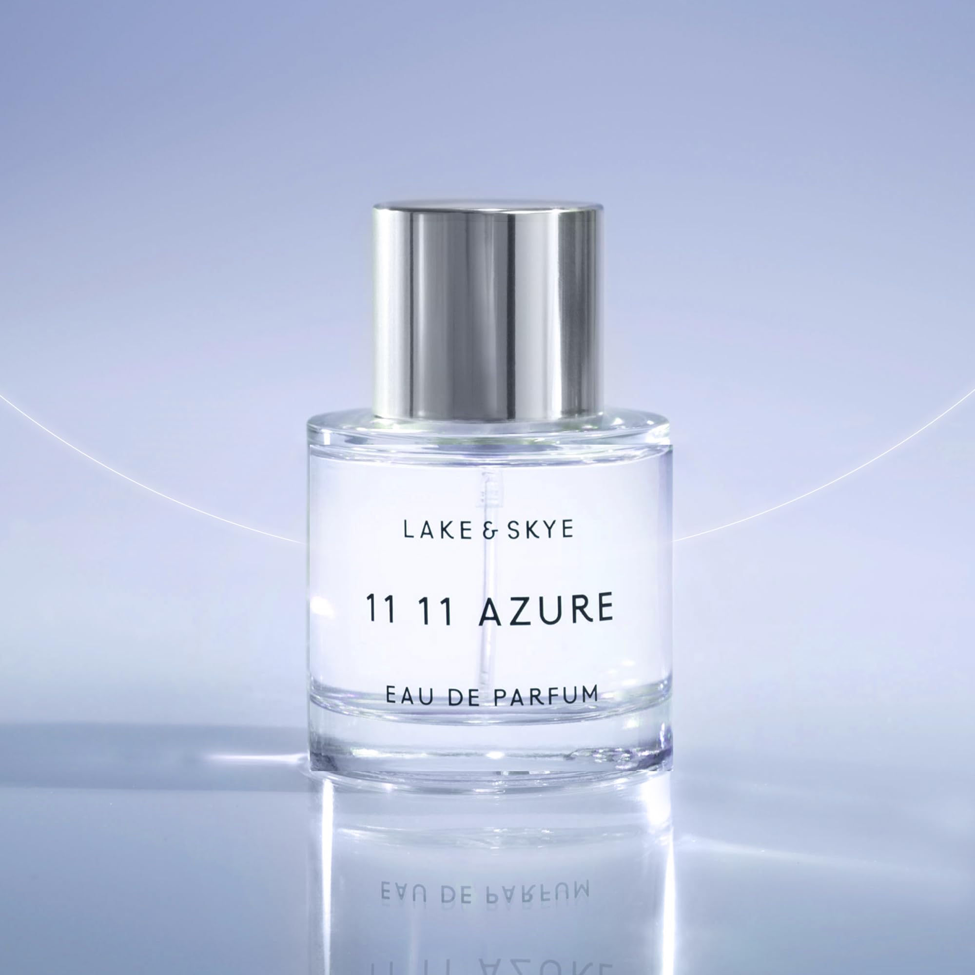 Lake & Skye 11 11 Azure Eau de Parfum, 1.7 fl oz (50 ml) - Aquatic, Floral, Skin Musk, Clean, Vegan, Paraben-Free, Cruelty-Free
