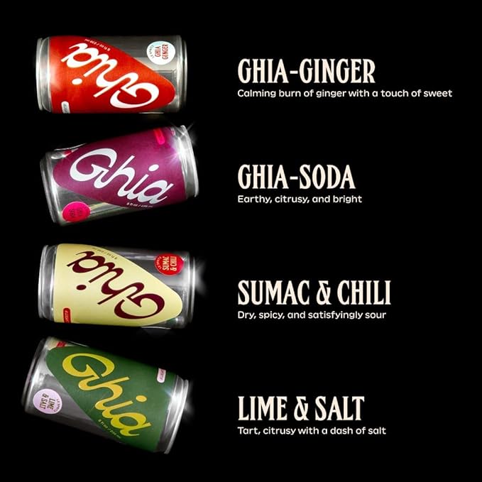 Ghia Non Alcoholic Le Spritz, Ginger & Sumac Chili Combo 8-Pack