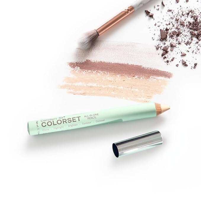 Contours Rx All-In-One Colorset Pencil - Neutral Tone Eye Primer, Brightener, Concealer, Contour Stick - Gluten Free, Vegan & Hydrating Creamy Formula - Long-Wear Performance For Under Eye & Face