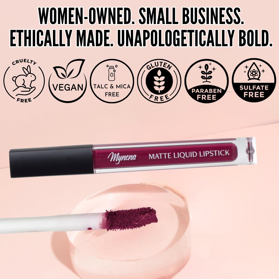 Mynena Hydrating Berry Red Matte Liquid Lipstick Long Lasting - Lisy
