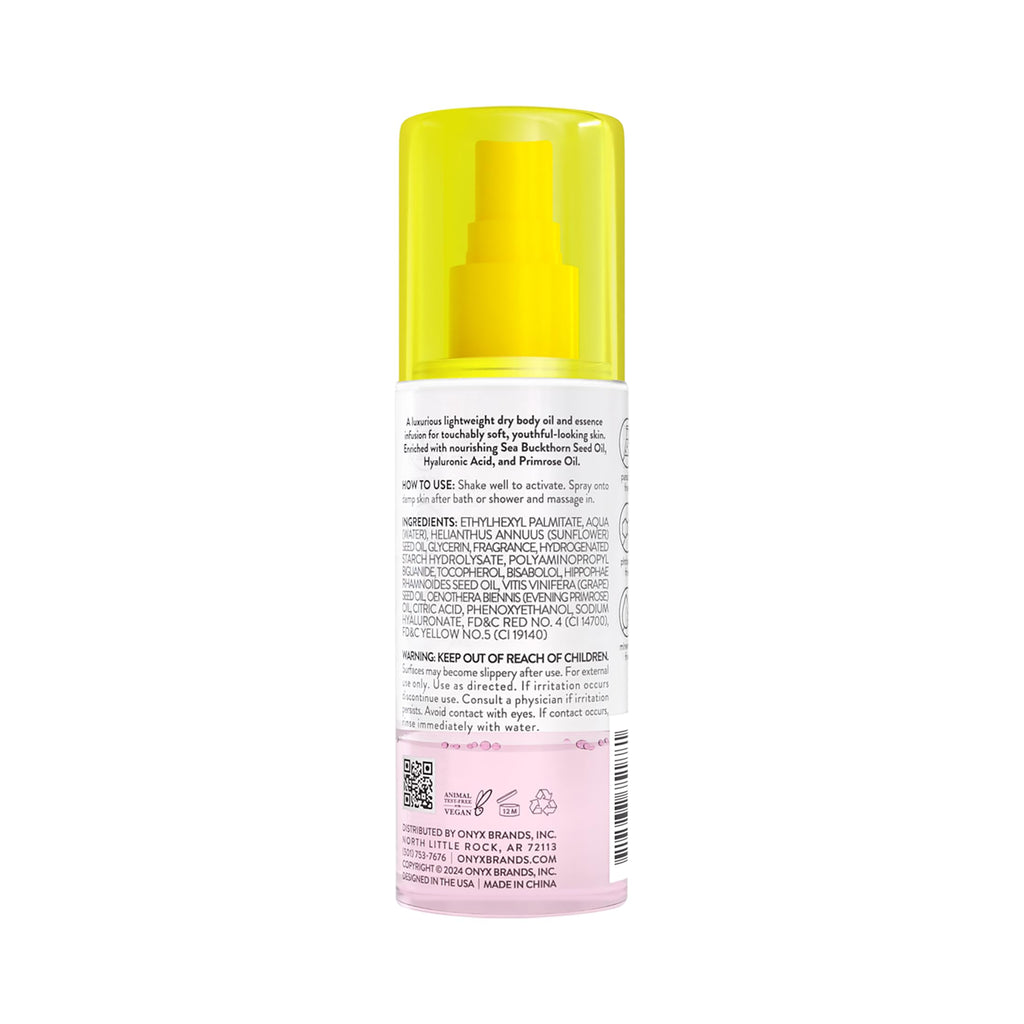 Onyx Professional Hydrating Dry Body Oil, Rose Petals, 3.7 fl oz, 2pk