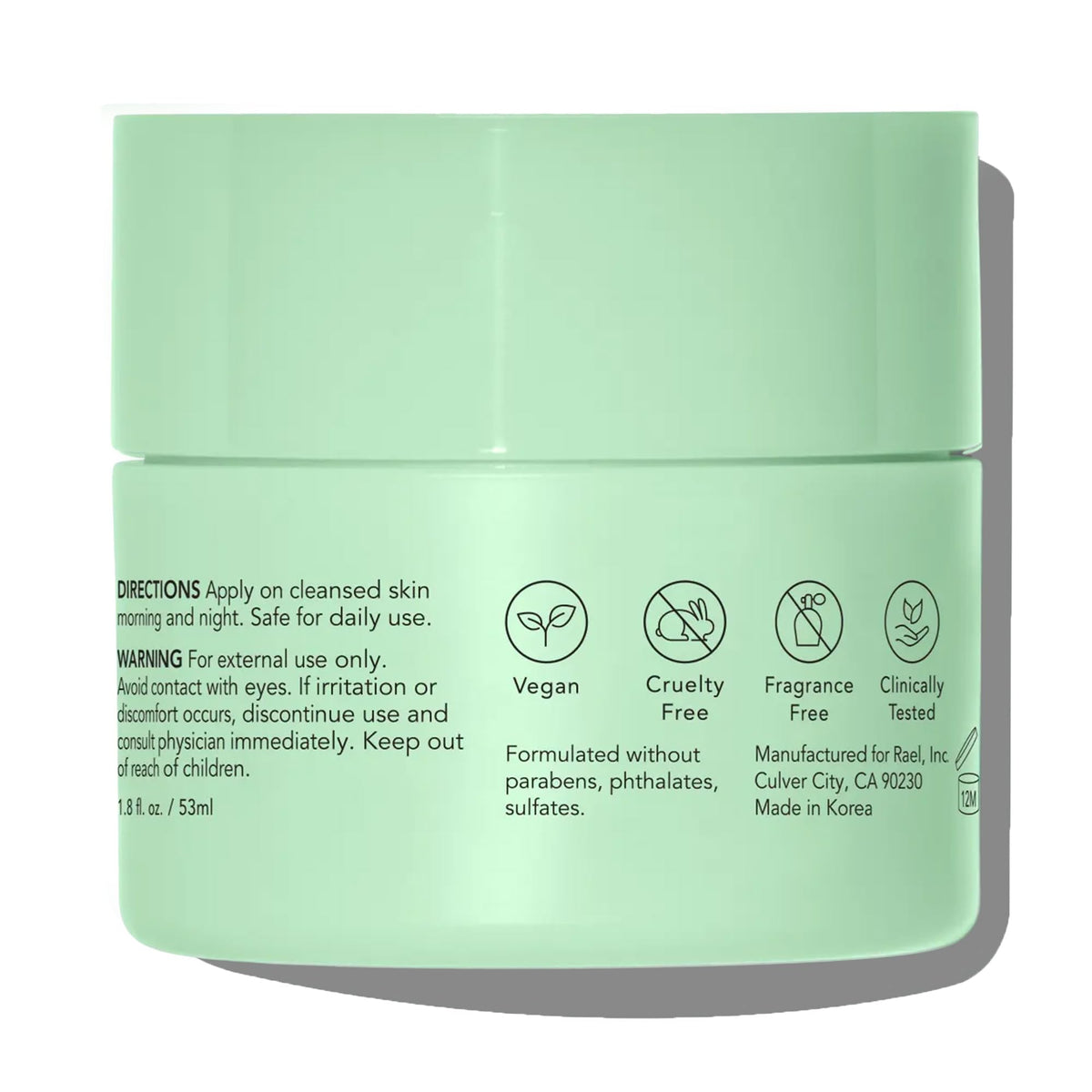 Rael Miracle Clear Skin Barrier Cream Daily Moisturizer, K-Beauty (1.8 oz)