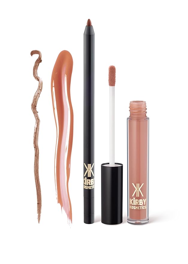 Kirby Kosmetics Lip Kit Duo – Making Moves - TikTok-Viral Precision Liner & Glossy Liquid Lipstick, Clean 2-Step Set with Hydrating Long-Wear Color – Bold Inclusive Beauty for Everyday Konfidence