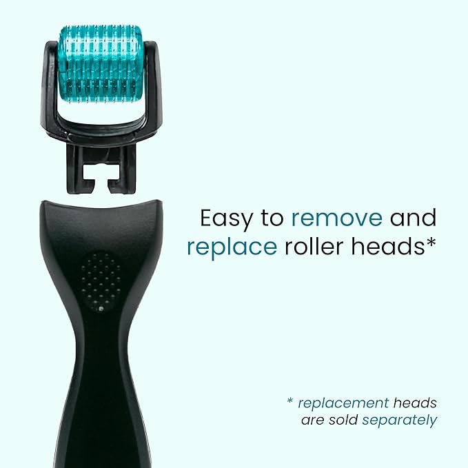 Gin Amber Beauty Derma Roller - Individual Needles, Face & Scalp, 0.25 mm