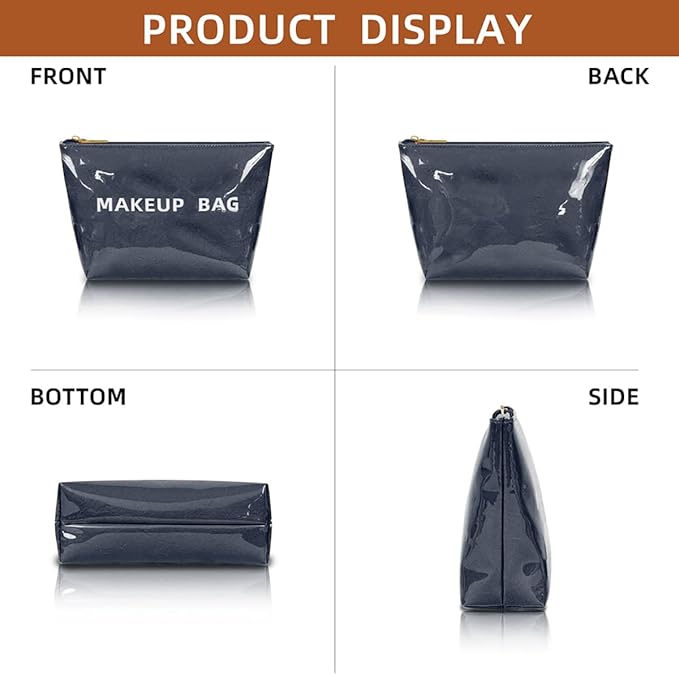 getgto Makeup Bag for Women, Portable Waterproof Cute Cosmetic Bags, Skincare Makeup Case Pouch with Zipper for Daily Use, Travel
