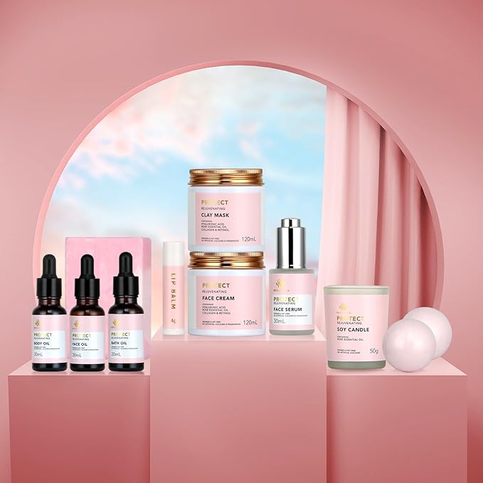 Gifts for Women, Birthday Gift for Women, 30pcs Rose Facial Skin Care Gifts Set, Thinking of You Gift, Spa Gifts Basket Set, Get Well Soon Gifts, Birthday, Christmas, Anniversary, Mothers Day, Wife