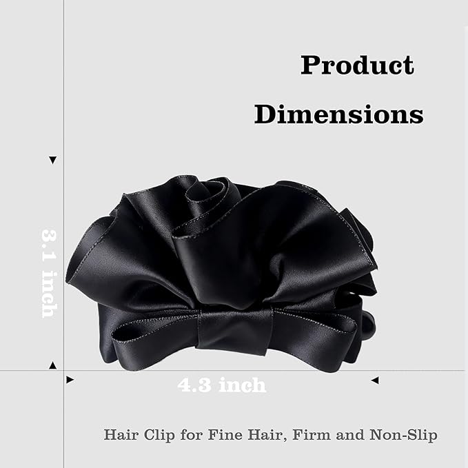 VG·Lumina Banana Hair Clip for Women Girl Accessories Flower no Crease Thin Curly Fine Long Claw Clips Decorations Ponytail non Slip Flower Hair Clips