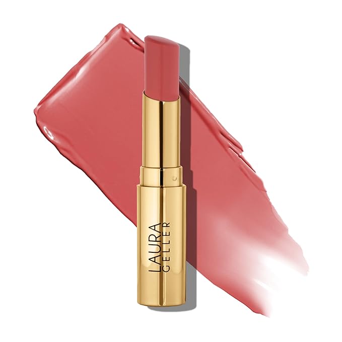 LAURA GELLER NEW YORK Jelly Balm Tinted Lip Balm – Just Peachy – Hydrating Lip Color with Shine Finish – Squalane & Vitamin E – Buildable Sheer to Medium Coverage – Vegan & Cruelty-Free