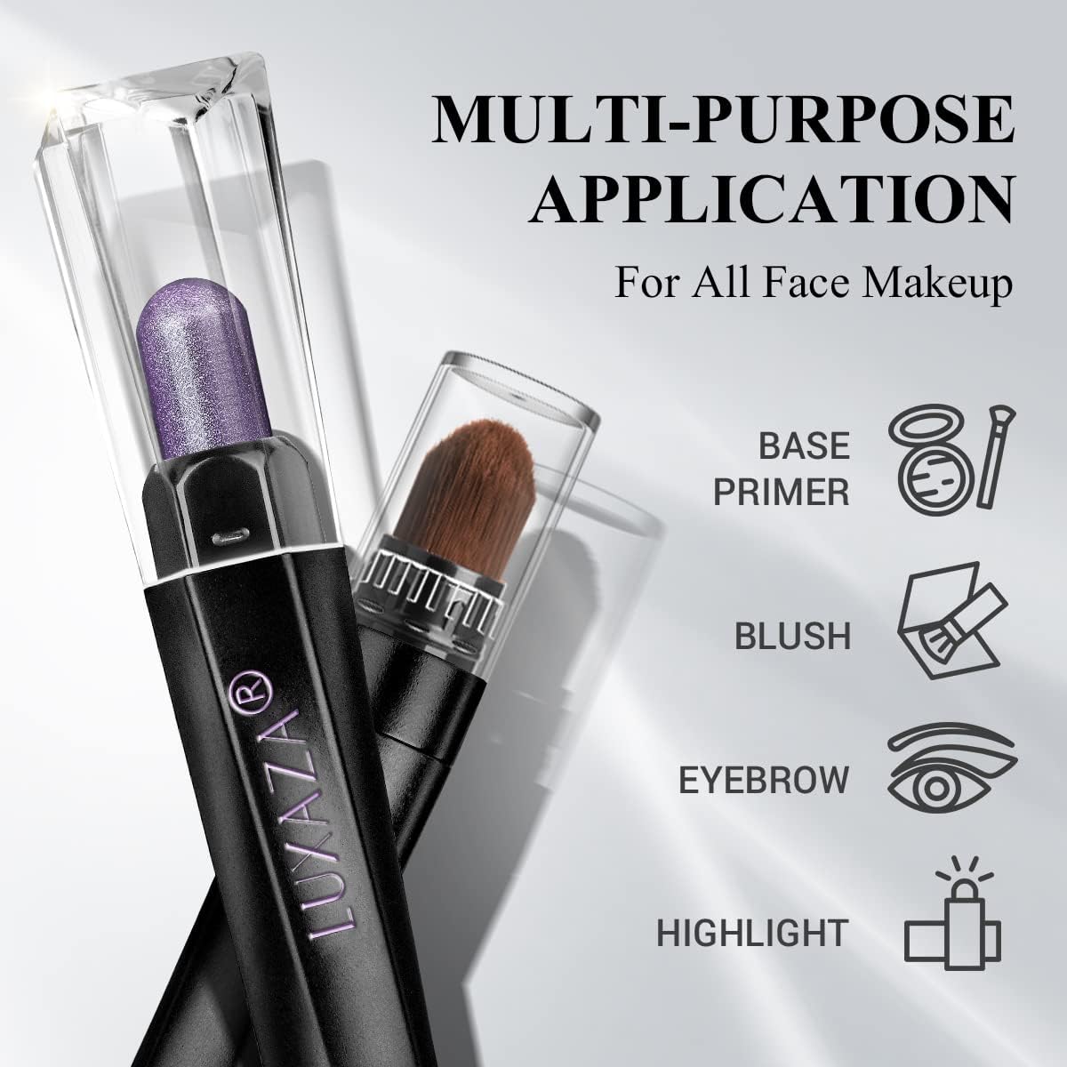 LUXAZA PRO Plum Eyeshadow Stick Makeup Set 10PCS, Neutral Shimmer And Matte Cream Eye Shadow Palette, Metallic Bronze Smoky Eyeliner Brightener Crayon Pencil Kit, Ideal Gift for Women -Lilac Brown