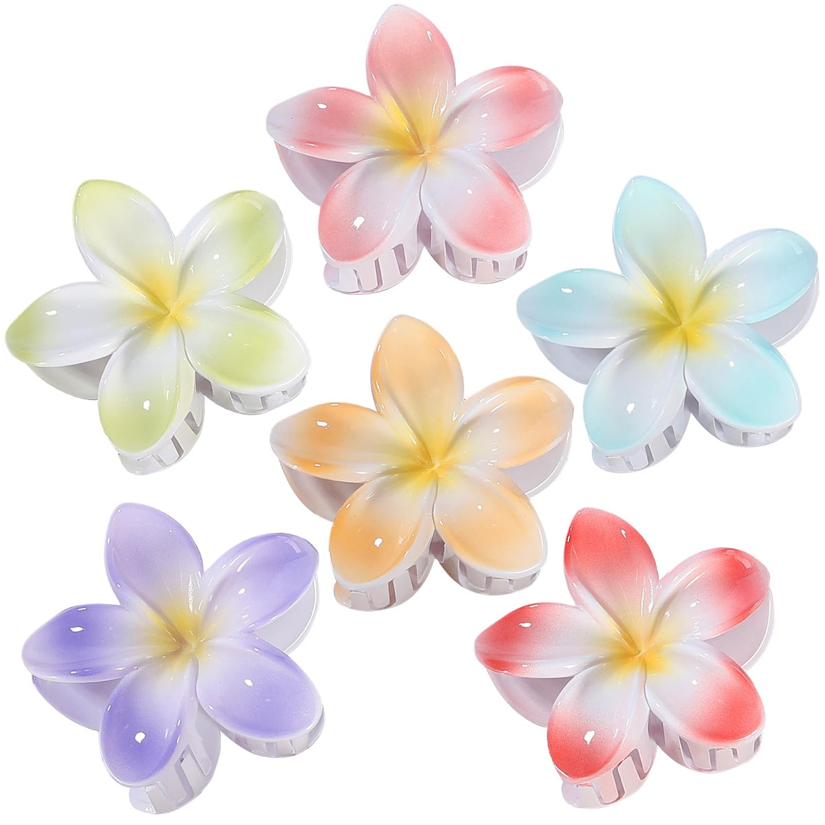 CHANDAT Flower Hair Clips 6 PCS Hair Accessories for Women - Hawai