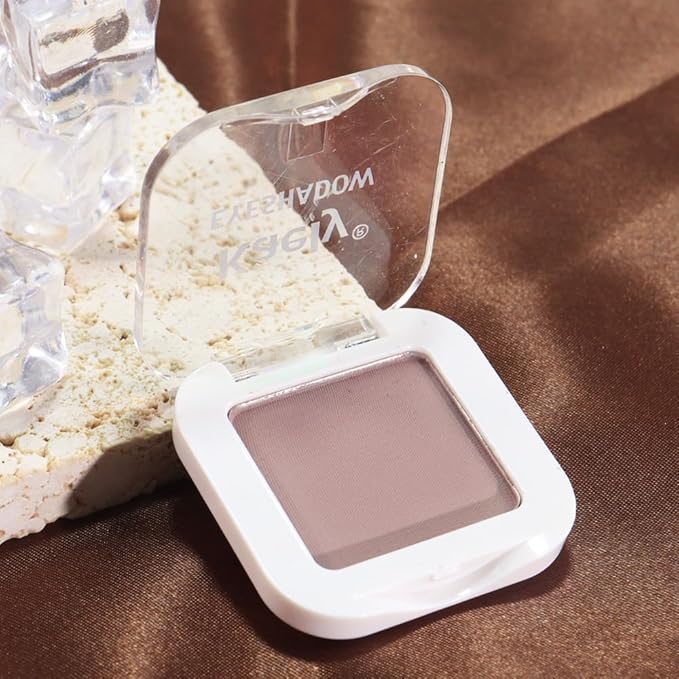 FeiCuiYun Matte Mauve Taupe Eye Shadow Palette Makeup For Older Women, Matte Single Monochrome Eyeshadow, Mini Single Pressed Pigmented Waterproof Sombras Para Ojos, Vegan, Talc, Paraben&Cruelty Free