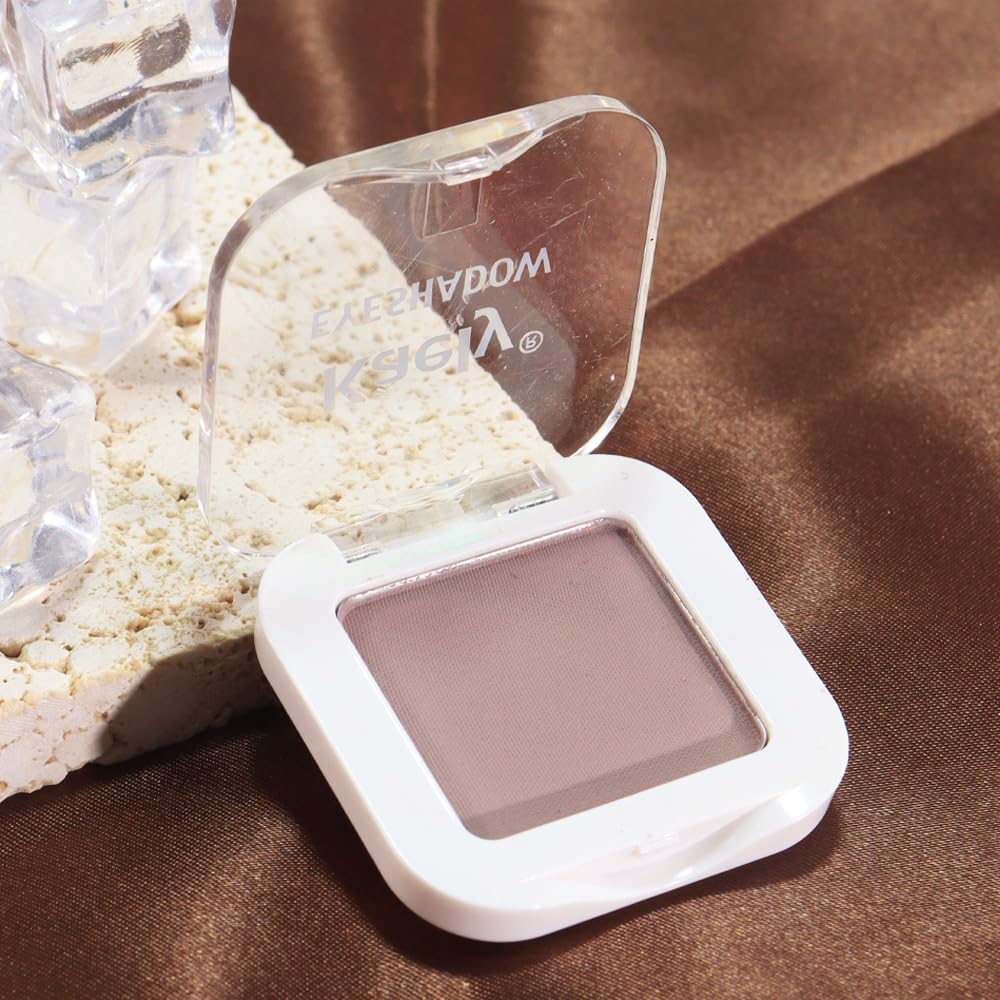FeiCuiYun Matte Mauve Taupe Eye Shadow Palette Makeup For Older Women, Matte Single Monochrome Eyeshadow, Mini Single Pressed Pigmented Waterproof Sombras Para Ojos, Vegan, Talc, Paraben&Cruelty Free
