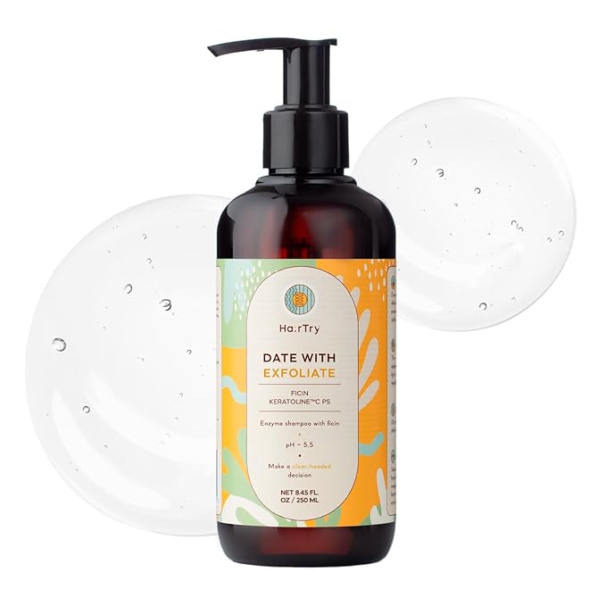 Hair Try Date With Exfoliate – Multi-Function Enzymatic Exfoliating Shampoo with Ficin – For Deep Cleansing & Refreshing of the Scalp – Net 8.45 Fl. Oz/ 250 ml