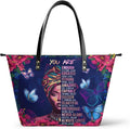 Afroyla African Black Women's Leather Tote Bag, Large Size, Premium Leather, Perfect Presents For Women (Imani, Premium Vegan Leather)