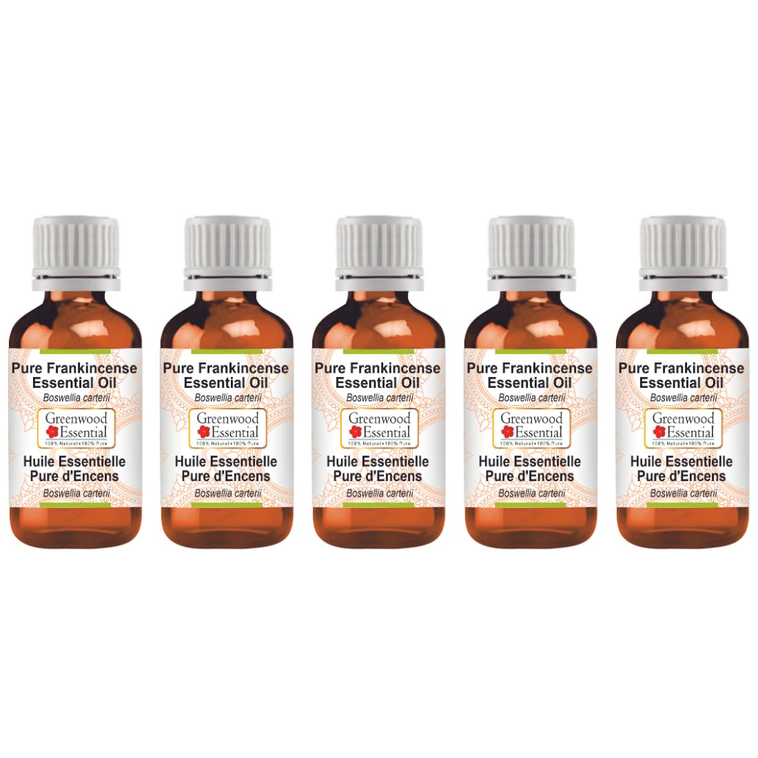 Greenwood Essential Pure Papaya Seed Oil (Carica Papaya) Cold Pressed (Pack of Five) 100ml X 5 (16.9 oz)
