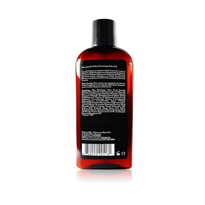 Brickell Men's Clarifying Gel Face Wash for Men, Rich Foaming Daily Facial Cleanser Formulated With Aloe, Geranium and Coconut, 8 Ounce, Scented