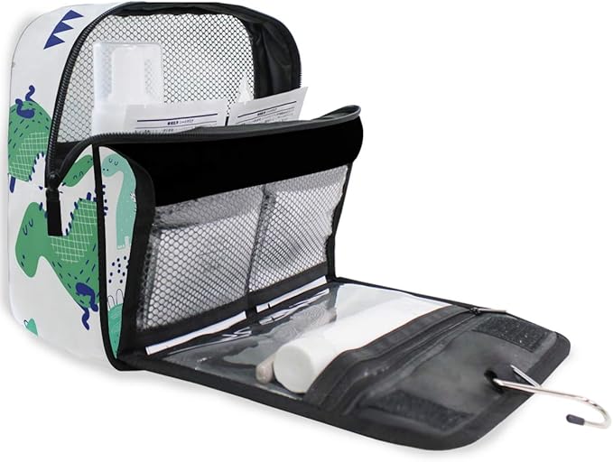 senya Hanging Travel Toiletry Bag Dinosaurs Creative Kit Makeup Case Cosmetics Organizer for Men Women
