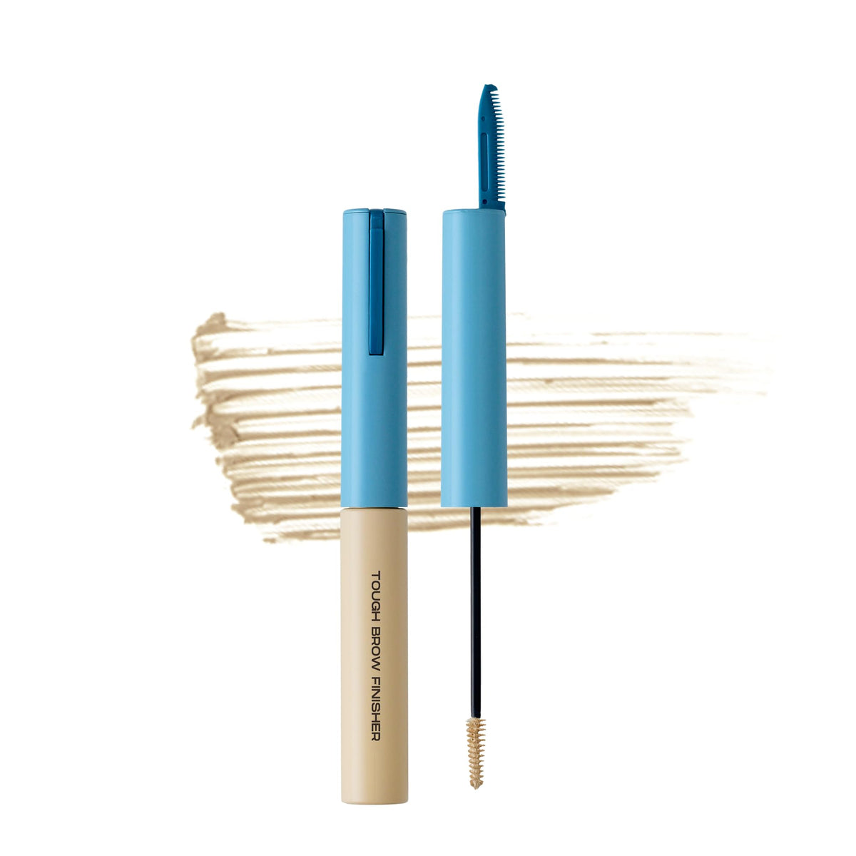 ENTROPY MAKEUP Tough Brow Finisher, 2-In-1 Brow Tint Mascara with Built-In Comb, Skinny Brush, Long-Lasting, Lightweight, Natural Hold and Soft Tint, Toast