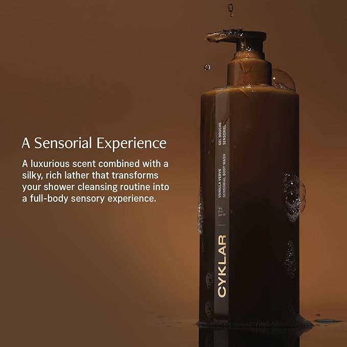 CYKLAR Sensorial Multi-Oil Body Wash Cleanser, Vanilla Verve 16.5 Fl Oz