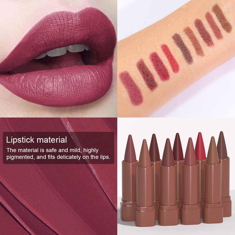 BINGBRUSH Lip Liner Set,Matte Lipstick Pencil,Cone Tip for Line&Fill, 3pcs
