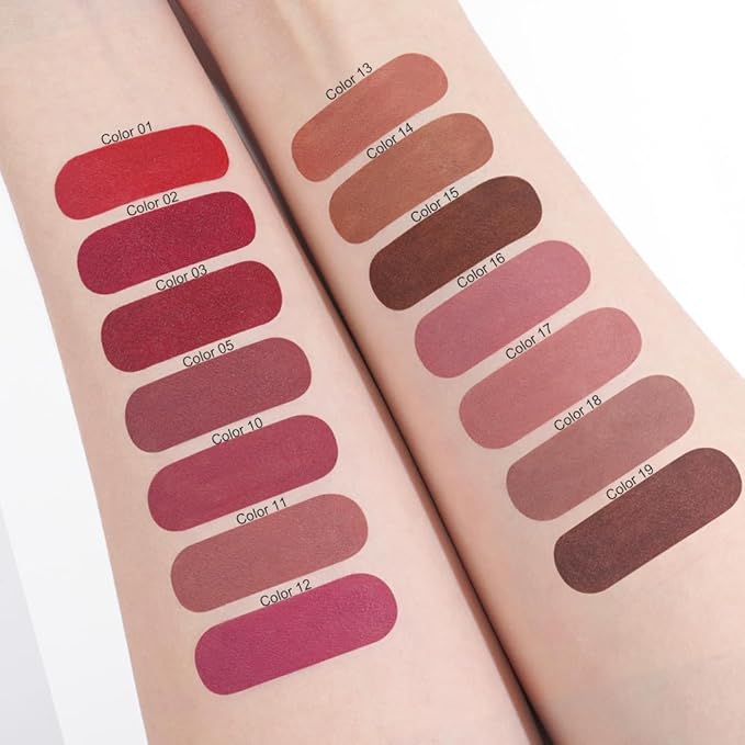 Kaely 3Pcs Gradient Matte Lipstick Lip Liner Pencil Set for Women, 2in1 Flawless Contour Gradual Ombre Effect Lip Pencil Makeup Waterproof, labiales mate 24 horas originales, 16+17+18