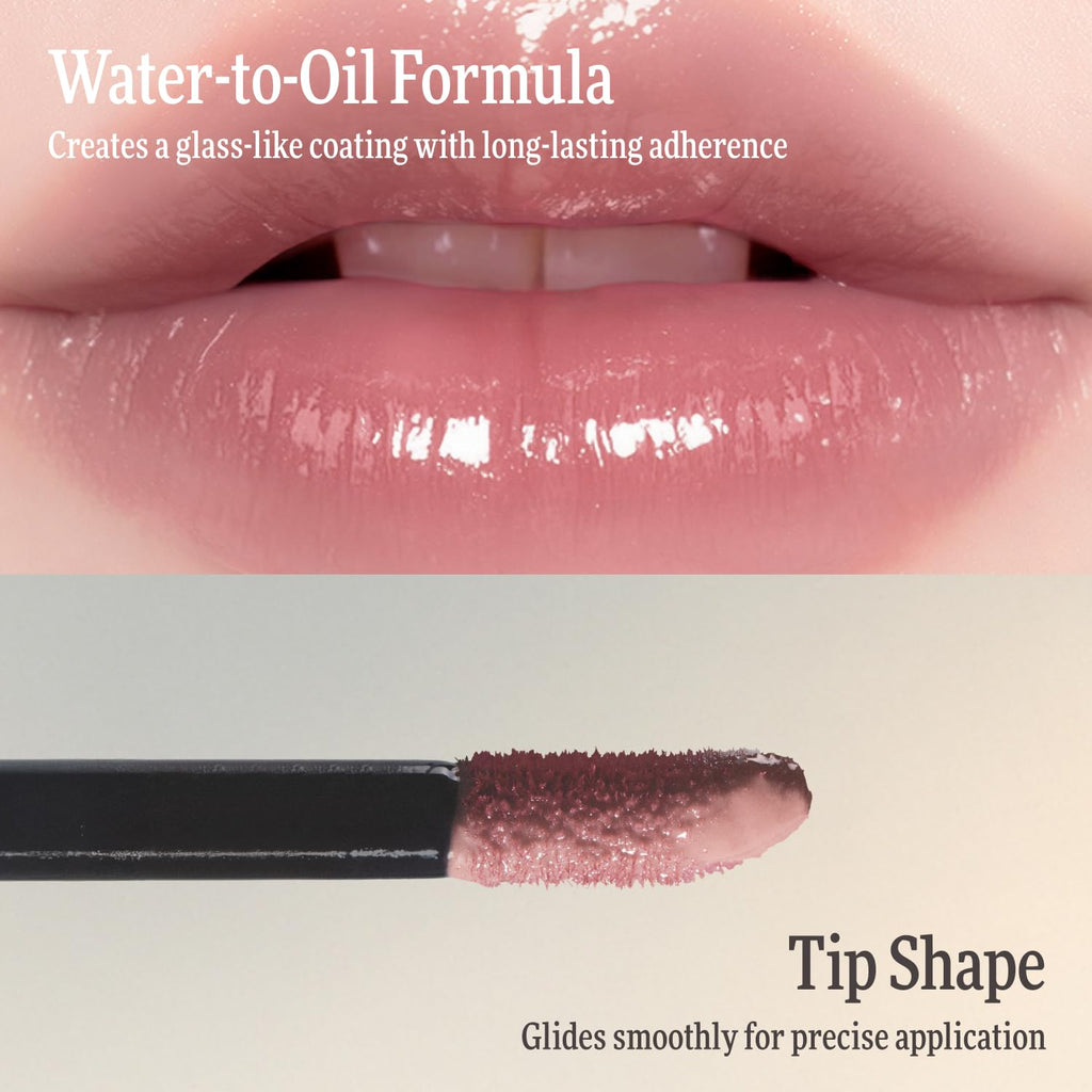 DINTO Blur-Glowy Mini Lip Tint (253 Ad Veritas) – Dewy Finish Glowy Korean Lip Tint, Long Lasting All Day Stain, Muted Pink Beige, Vegan & Cruelty-Free, 0.04 fl oz