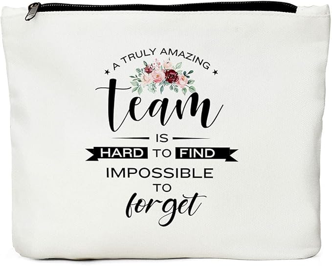 Team Gifts Makeup Bag, Appreciation Gifts Cosmetic Bag for Employees