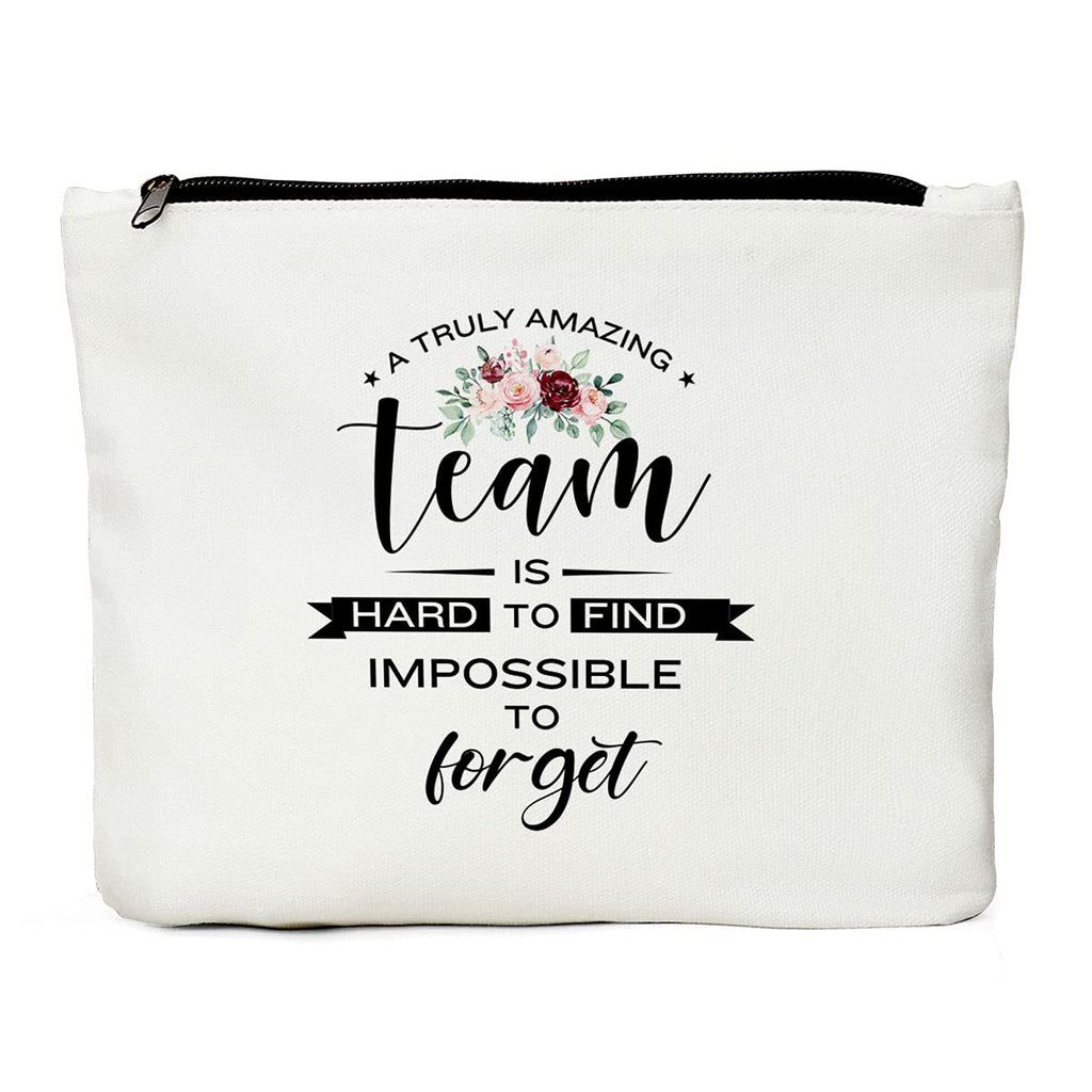 Team Gifts Makeup Bag, Appreciation Gifts Cosmetic Bag for Employees