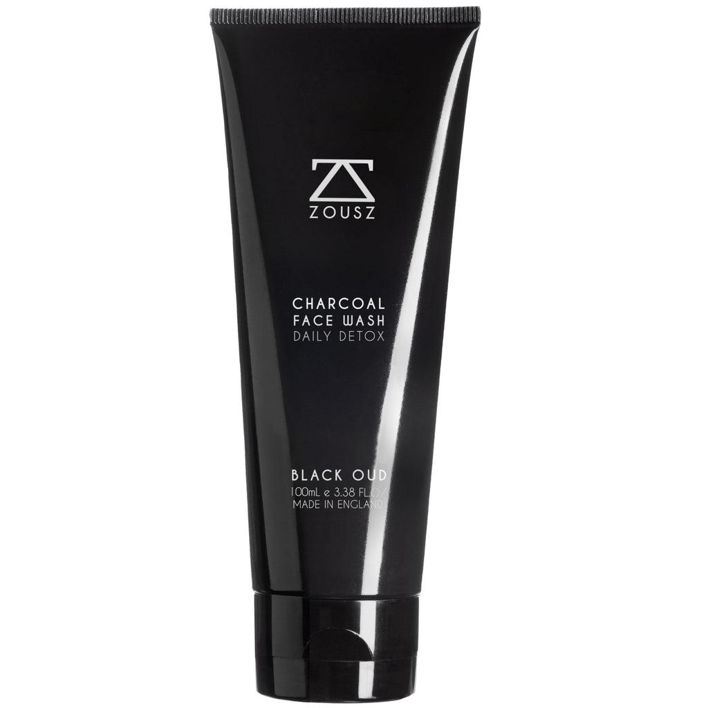 ZOUSZ Black Oud Charcoal Face Wash for Men – Daily Detox Activated Charcoal Face Cleanser – Premium Mens Skincare – Refreshing Face Wash Gift for Men, 100ml