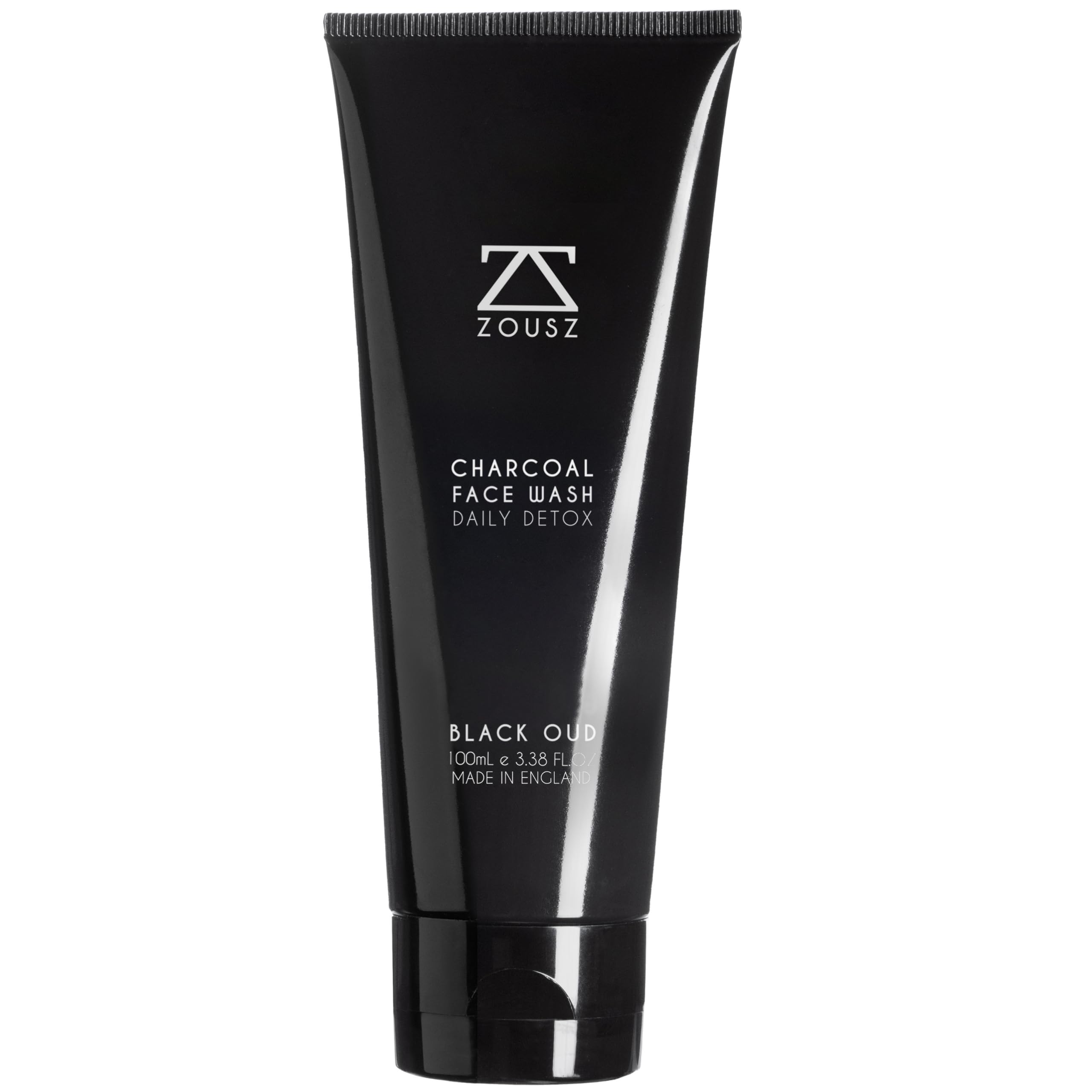 ZOUSZ Black Oud Charcoal Face Wash for Men – Daily Detox Activated Charcoal Face Cleanser – Premium Mens Skincare – Refreshing Face Wash Gift for Men, 100ml