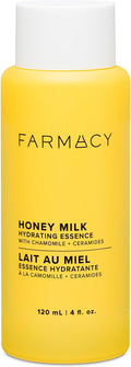 Farmacy Honey Milk Face Essence - Hydrating Milky Toner with Honey, Ceramides, Chamomile + Aloe - Helps Strengthen Skin Barrier + Replenish Moisture - Soothing + Calming Skincare (120ml)