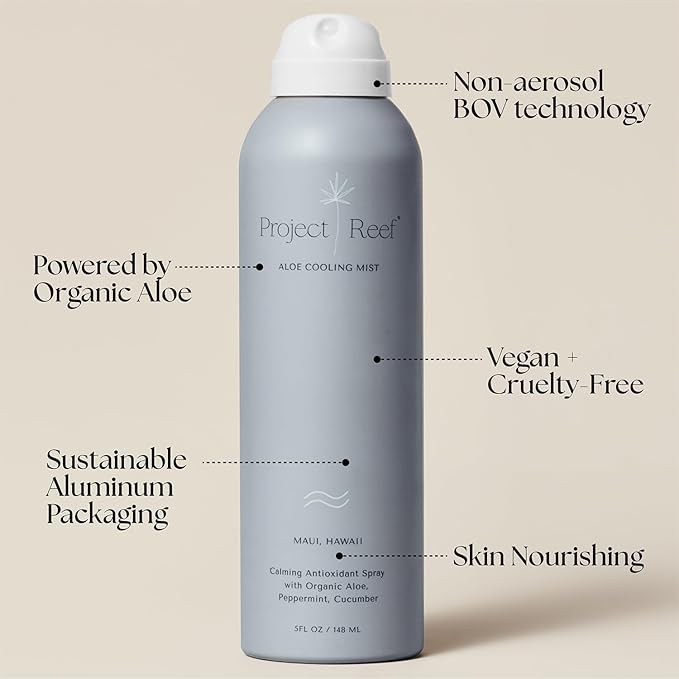 Project Reef Non-Aerosol Aloe Cooling Mist After-Sun Spray, 5 Fl oz