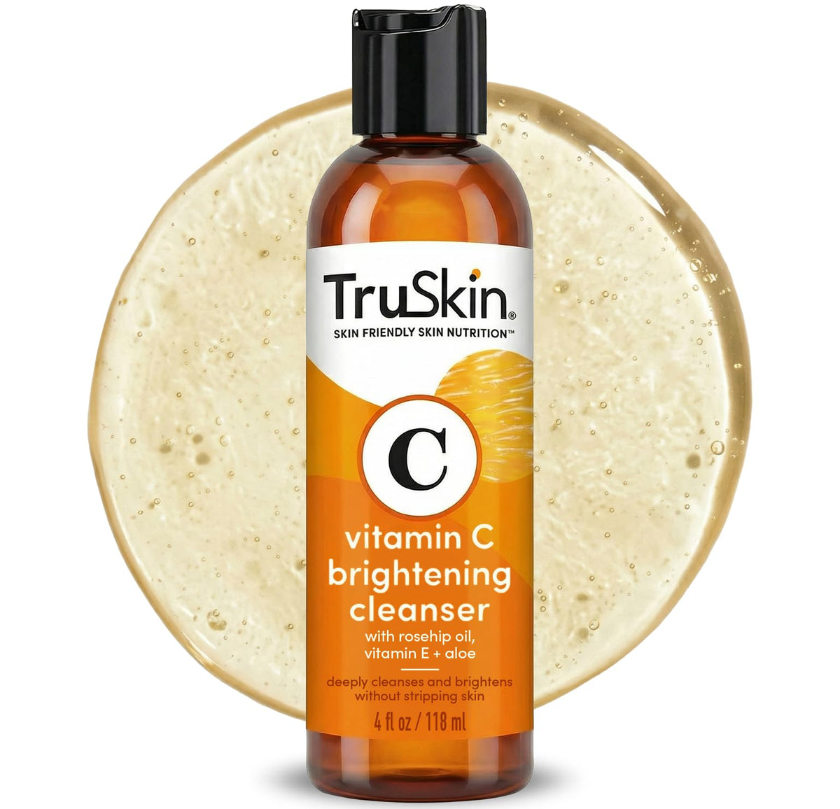 TruSkin Vitamin C Brightening Face Wash with Rosehip Oil, 4 fl oz