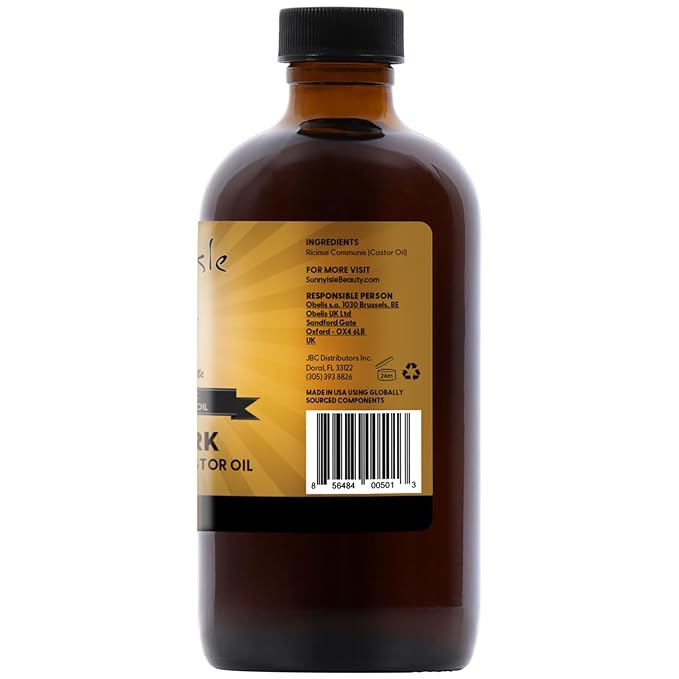 Sunny Isle Extra Dark Jamaican Black Castor Oil 8oz | Hair, Scalp, Skin
