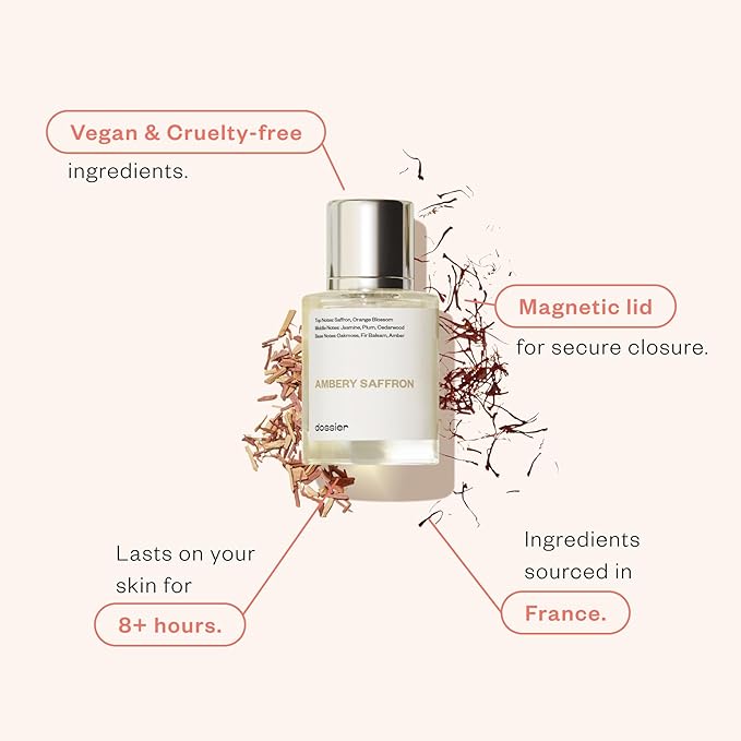 Dossier - Ambery Saffron - Inspired by Baccarat Rouge 540 - Unisex EDP