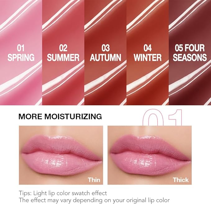 HHLTOH 2Pcs Tinted Lip Balm Moisturizing Lipstick – Soft Pale Pink & Cool Plum Red Sheer Hydrating Lip Color for Dry Lips – Nourishing Lip Balm for All Women with a Subtle Natural Scent (S01 & S04)