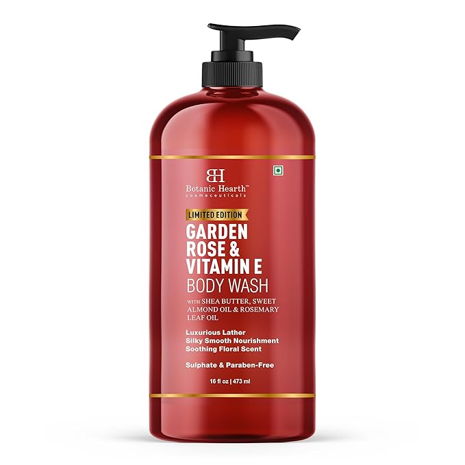 Botanic Hearth Garden Rose & Vitamin E Body Wash –16 fl oz