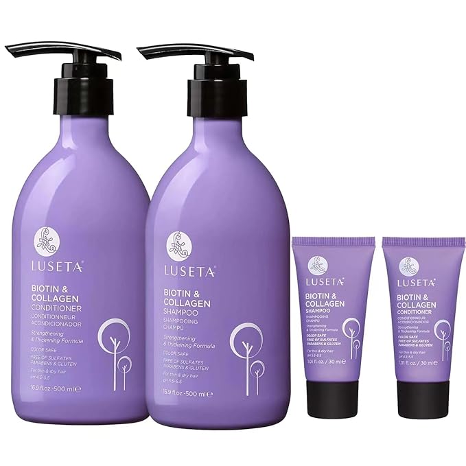 Luseta Glossy Pearl Shampoo and Conditioner Set Smooth & Moisturize, Add Shine and Helps Tame Frizz,Hydrating for Damaged Hair, Detangle,Nourish Strands, Sulfate Free,16.9oz*2