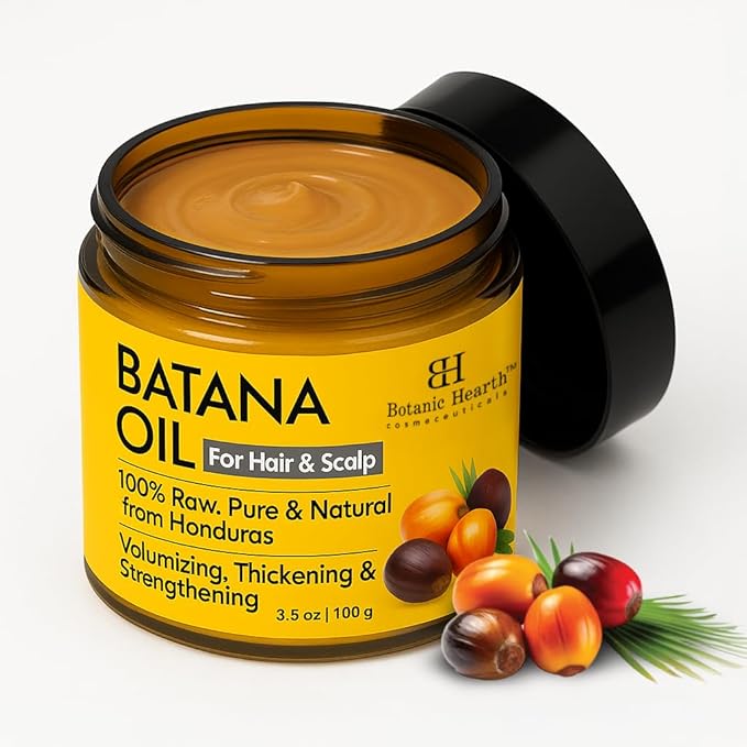 Botanic Hearth Pure Organic Raw Batana Oil for Hair Growth - 3.5 fl oz