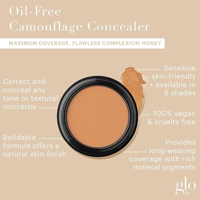 Glo Skin Beauty Camouflage Concealer Oil-Free Full Coverage, Honey
