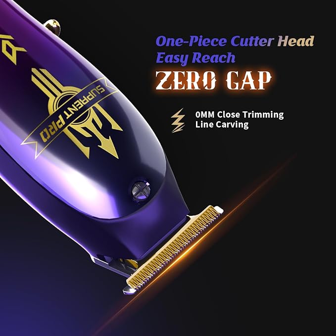 SUPRENT PRO Professional Hair Clippers for Men- Barber Clippers Set Brushless Motor, Cordless Hair Clipper with Zero Gap Hair Trimmer- Premium Hair Cutting kit Gift for Men