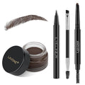 LAVONE Eyebrow Kit, Waterproof Brow Pencil, Pomade, Eyeliner - Dark Coffee