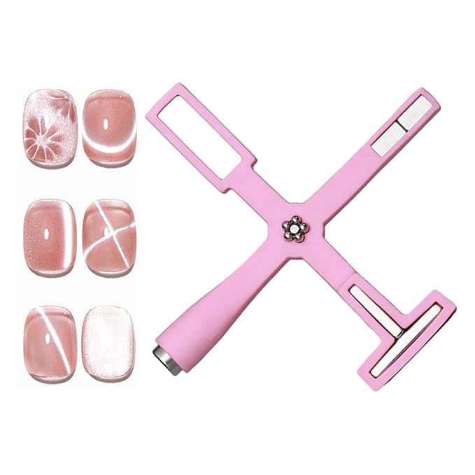 Meideli 5 in 1 Nail Magnets for Gel Polish Tools 3D Magnet Wand Nail Art Magnet Stick Tool Nail Design Tools Nail Art Accessories DIY Home Salon Women s Christmas Gifts pink