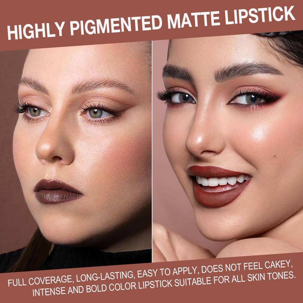 BINGBRUSH Lip Liner Pencil Set, Matte Lipstick Set, Cone Tip Line&Fill,2pcs